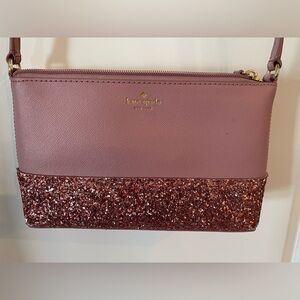Kate Spade Mauve and Glitter Crossbody Bag